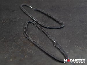 Alfa Romeo Stelvio Interior Door Handle Trim Kit - Carbon Fiber - Pre '20 models - Feroce Carbon